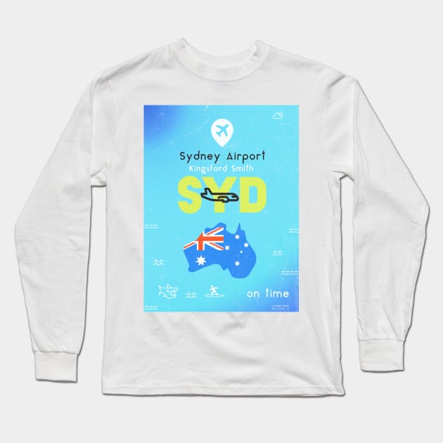 SYD Kingford Smith airport Long Sleeve T-Shirt by Woohoo